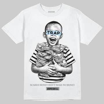 Jordan 5 Retro Wolf Grey (2026) DopeSkill T-Shirt Scared Money Don't Make No Money Graphic Streetwear - White