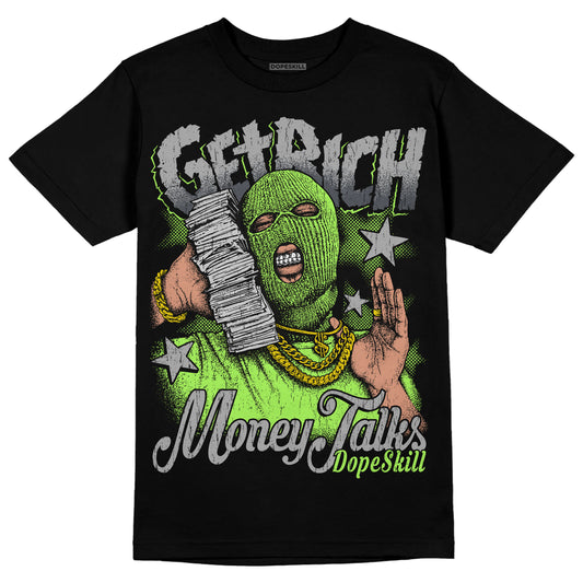 Jordan 5 "Green Bean" DopeSkill T-Shirt Get Rich Graphic Streetwear - Black