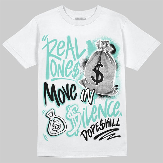 Jordan 11 Low "Igloo" DopeSkill T-Shirt Real Ones Move In Silence Graphic Streetwear - White