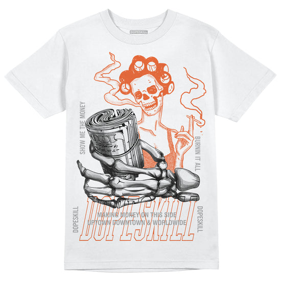 Jordan 3 Georgia Peach DopeSkill T-Shirt Show Me The Money Graphic Streetwear - White