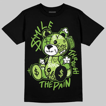 Air Max 95 Big Bubble Neon Yellow DopeSkill T-Shirt Smile Through The Pain Graphic Streetwear - Black