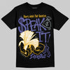 Jordan 4 Retro Lakers DopeSkill T-Shirt Speak It Graphic Streetwear - Black