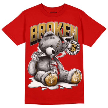 Red Sneakers DopeSkill Red T-shirt Sick Bear Graphic Streetwear