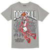 Jordan 4 Retro 'Wet Cement' DopeSkill Grey T-shirt Thunder Dunk Graphic Streetwear