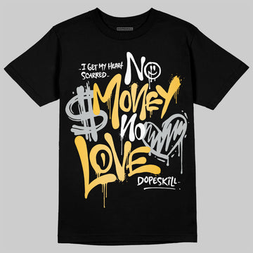 Jordan 12 "Phantom" DopeSkill T-Shirt No Money No Love Typo Graphic Streetwear - Black