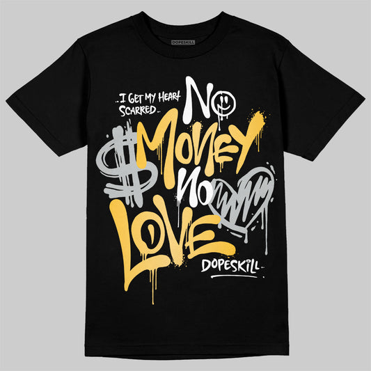 Jordan 12 "Phantom" DopeSkill T-Shirt No Money No Love Typo Graphic Streetwear - Black