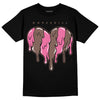 Dunk Low Smokey Mauve Playful Pink DopeSkill T-Shirt Slime Drip Heart Graphic Streetwear - Black