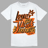 Jordan 12 Retro Brilliant Orange DopeSkill T-Shirt LOVE Graphic Streetwear - White