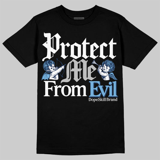 Jordan 4 SB “Summit White/Navy” DopeSkill T-Shirt Protect Me From Evil Graphic Streetwear - Black