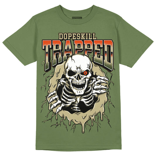 Olive Sneakers DopeSkill Olive T-shirt Trapped Halloween Graphic Streetwear