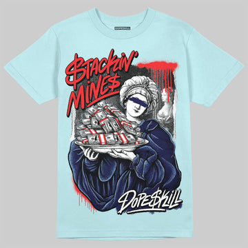 Dunk Low GS “Glacier Blue” DopeSkill Chambray T-shirt Stackin Mines Graphic Streetwear