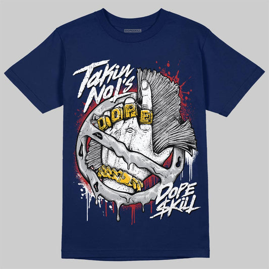 Jordan 12 Retro French Blue (2025) DopeSkill T-Shirt Takin No L's Graphic Streetwear - Navy