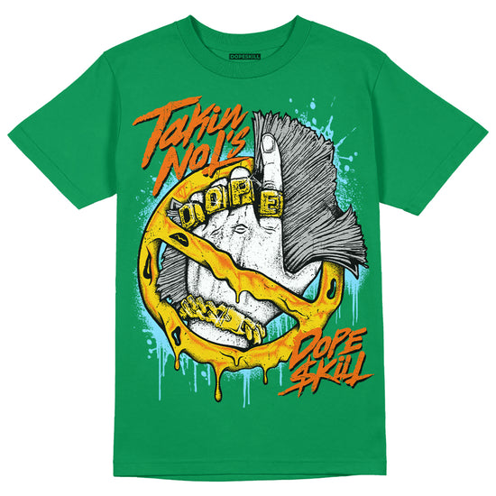 Green Sneakers DopeSkill Green T-shirt Takin No L's Graphic Streetwear 