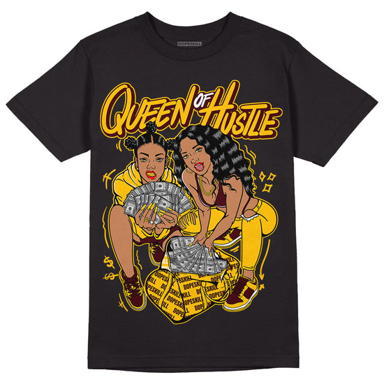 Dunk Yellow Bordeaux DopeSkill T-Shirt Queen Of Hustle Graphic Streetwear - Black