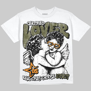 Jordan 5 "Olive" DopeSkill T-Shirt Real Ones Choose Loyalty Graphic Streetwear - White