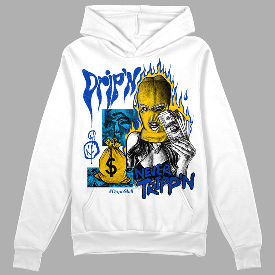 Jordan 14 “Laney” DopeSkill Hoodie Sweatshirt Drip'n Never Tripp'n Graphic Streetwear - White