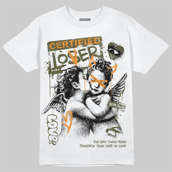 Jordan 5 "Olive" DopeSkill T-Shirt Certified Lover Graphic Streetwear - White