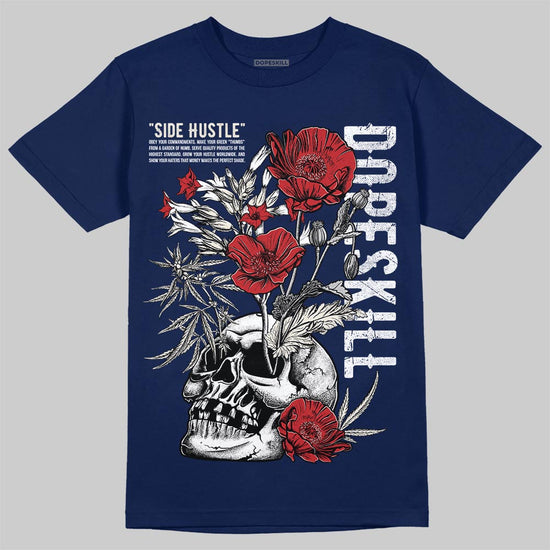 Jordan 11 “Rare Air” DopeSkill T-Shirt Side Hustle Graphic Streetwear - navy