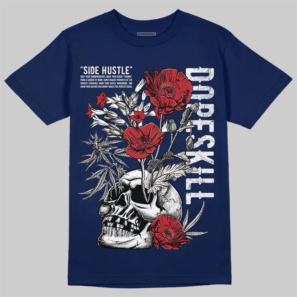 Jordan 11 “Rare Air” DopeSkill T-Shirt Side Hustle Graphic Streetwear - navy