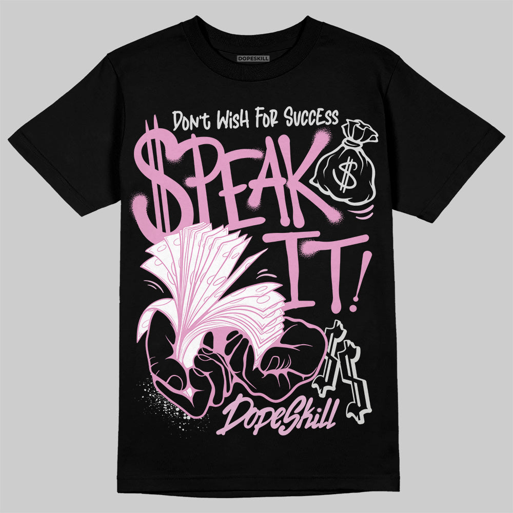 Jordan 4 WMNS “Orchid” DopeSkill T-Shirt Speak It Graphic Streetwear - Black