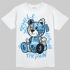 Jordan 14 Retro Black and University Blue DopeSkill T-Shirt Smile Through The Pain Graphic Streetwear - White