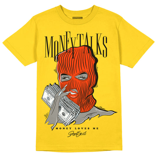 Jordan 6 “Yellow Ochre” DopeSkill Yellow T-shirt Money Talks Graphic Streetwear