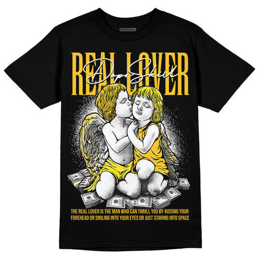 Jordan 4 Retro “Vivid Sulfur” DopeSkill T-Shirt Real Lover  Graphic Streetwear - Black 