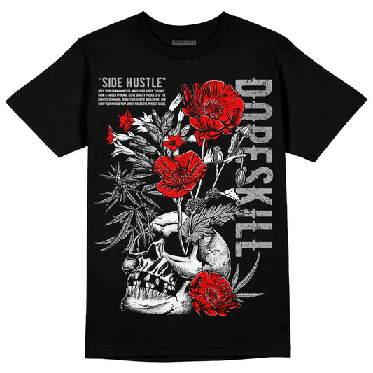 Jordan 4 Retro 'Wet Cement' DopeSkill T-Shirt Side Hustle Graphic Streetwear - Black