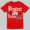 Jordan 11 “Bred Velvet” DopeSkill Red T-shirt Protect Me From Evil Graphic Streetwear