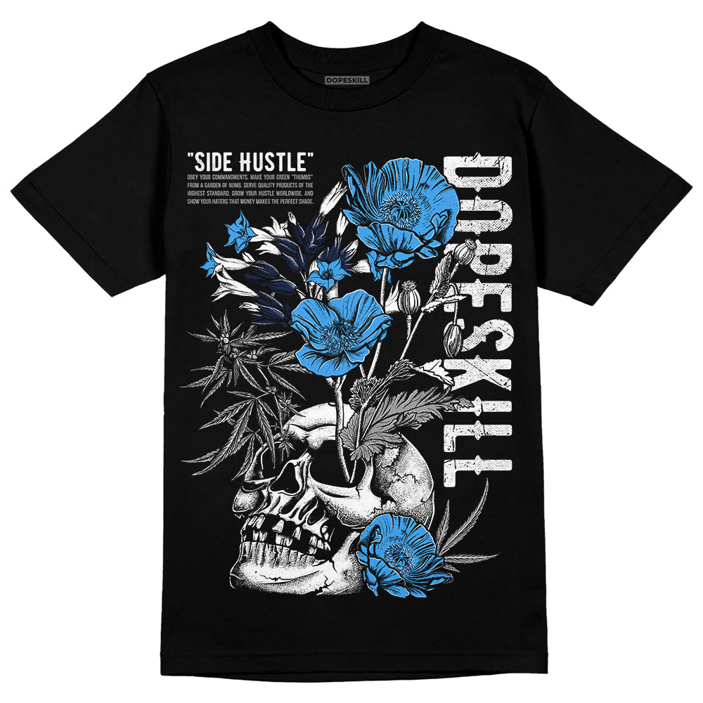 Jordan Spiz’ike Low “White/Obsidian” DopeSkill T-Shirt Side Hustle Graphic Streetwear - Black