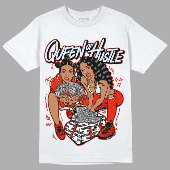 Jordan 6 Retro Toro Bravo DopeSkill T-Shirt Queen Of Hustle Graphic Streetwear - White