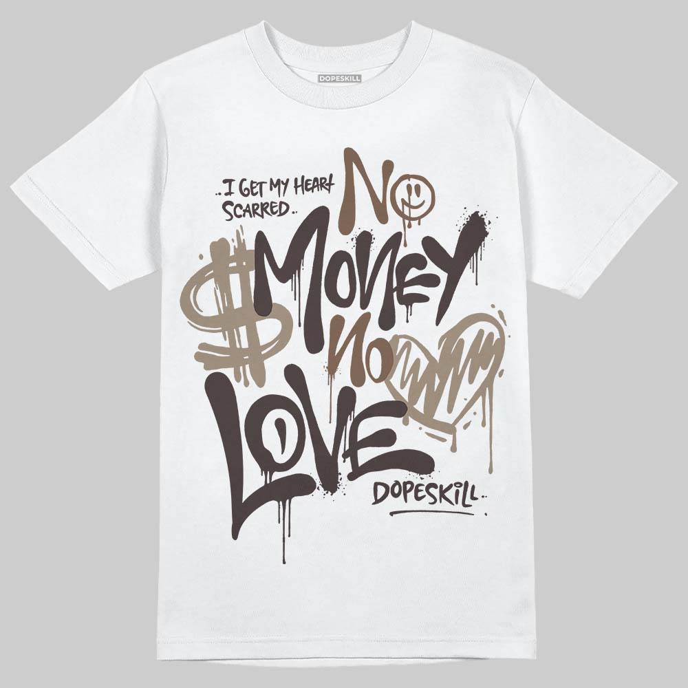 SoleFly x Air Jordan 12 Retro SP 'Cafecito/Baroque Brown' DopeSkill T-Shirt No Money No Love Typo Graphic Streetwear - White