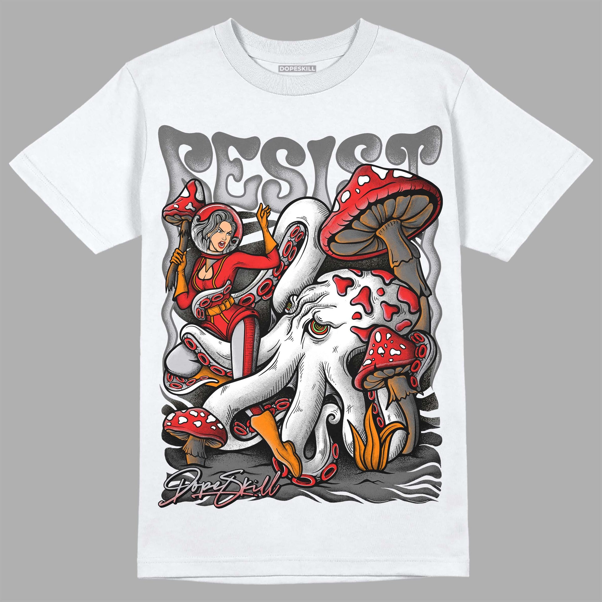 Grey Sneakers DopeSkill T-Shirt Resist Graphic Streetwear - White 