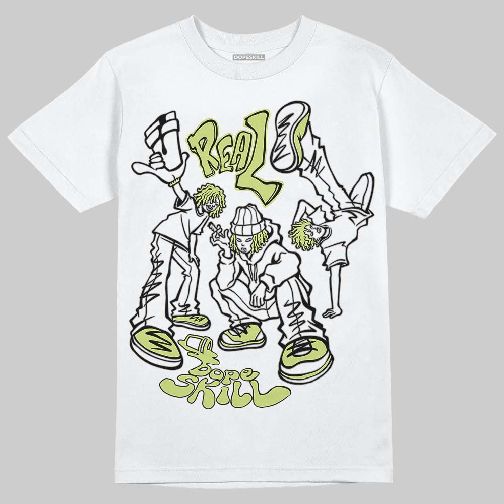 Jordan 5 “Luminous Green” DopeSkill T-Shirt Real Y2K Players Graphic Streetwear - White