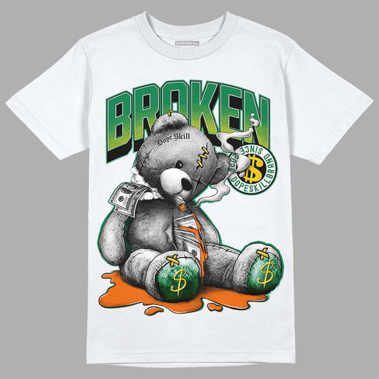 Green Sneakers DopeSkill T-Shirt Sick Bear Graphic Streetwear - White 