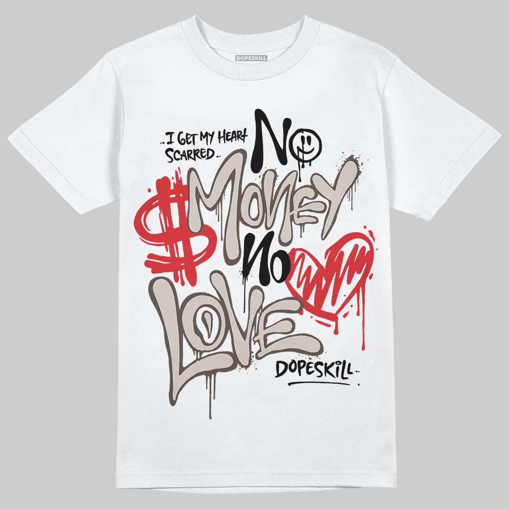 Adidas Samba OG White Black Clear Granite DopeSkill T-Shirt No Money No Love Typo Graphic Streetwear - White