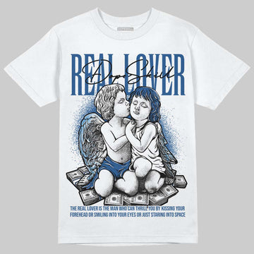 Jordan 1 Low OG “Storm Blue” DopeSkill T-Shirt Real Lover Graphic Streetwear - White