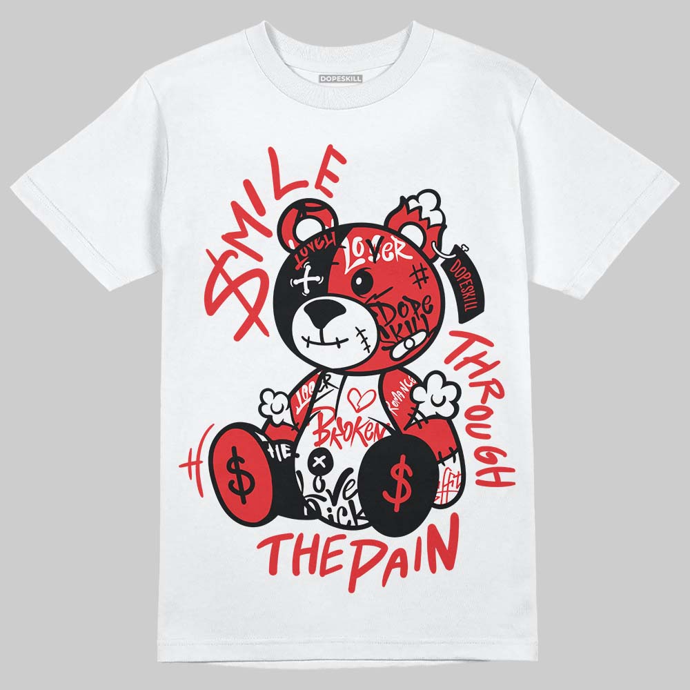 Jordan 13 Retro OG Chicago (2026) DopeSkill T-Shirt Smile Through The Pain Graphic Streetwear - White 