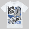 Awake NY x Jordan 5 Retro 'Black Racer Blue' DopeSkill T-Shirt Real Ones Move In Silence Graphic Streetwear - White 