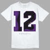 Jordan 12 “Field Purple” DopeSkill T-Shirt No.12 Graphic Streetwear - White