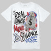 Jordan 4 “Rare Air” DopeSkill T-Shirt Real Ones Move In Silence Graphic Streetwear - White