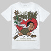 Adidas Samba OG Focus Olive Gum DopeSkill T-Shirt No Fake Love Graphic Streetwear - White