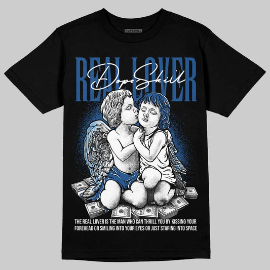 Jordan 1 Low OG “Storm Blue” DopeSkill T-Shirt Real Lover Graphic Streetwear - Black