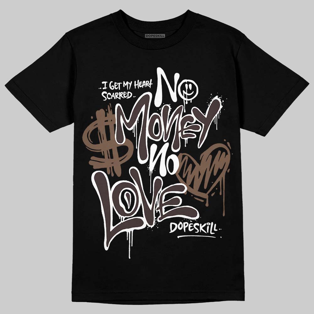 SoleFly x Air Jordan 12 Retro SP 'Cafecito/Baroque Brown' DopeSkill T-Shirt No Money No Love Typo Graphic Streetwear - Black