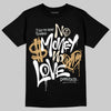 Jordan 5 Retro Reverse Metallic DopeSkill T-Shirt No Money No Love Typo Graphic Streetwear - Black