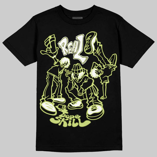 Jordan 5 “Luminous Green” DopeSkill T-Shirt Real Y2K Players Graphic Streetwear - Black