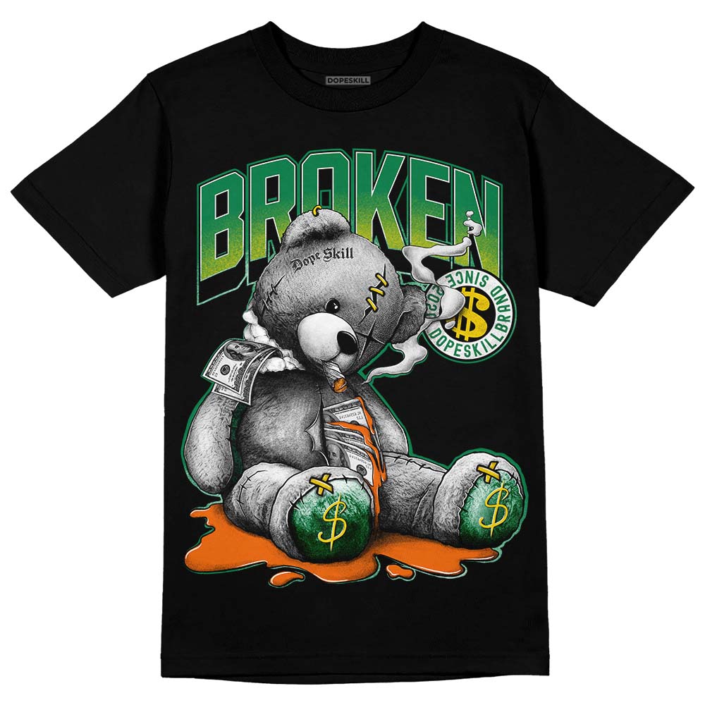 Green Sneakers DopeSkill T-Shirt Sick Bear Graphic Streetwear - Black