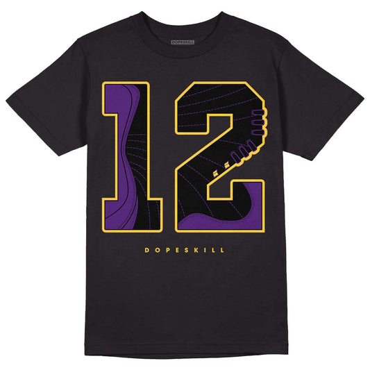 Jordan 12 “Field Purple” DopeSkill T-Shirt No.12 Graphic Streetwear - Black