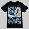 Jordan 4 Denim “Worn Blue” DopeSkill T-Shirt Real Ones Move In Silence Graphic Streetwear - Black