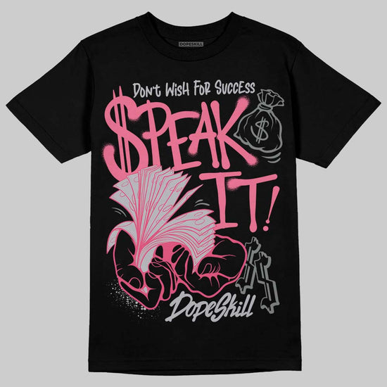 ASICS Gel Kayano 14 Pink Glo DopeSkill T-Shirt Speak It Graphic Streetwear - Black